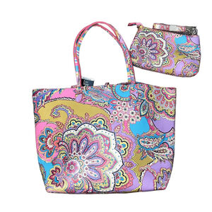 Sydney Love Women's 3 bags in one reversible Tote Bag, Paisley Print